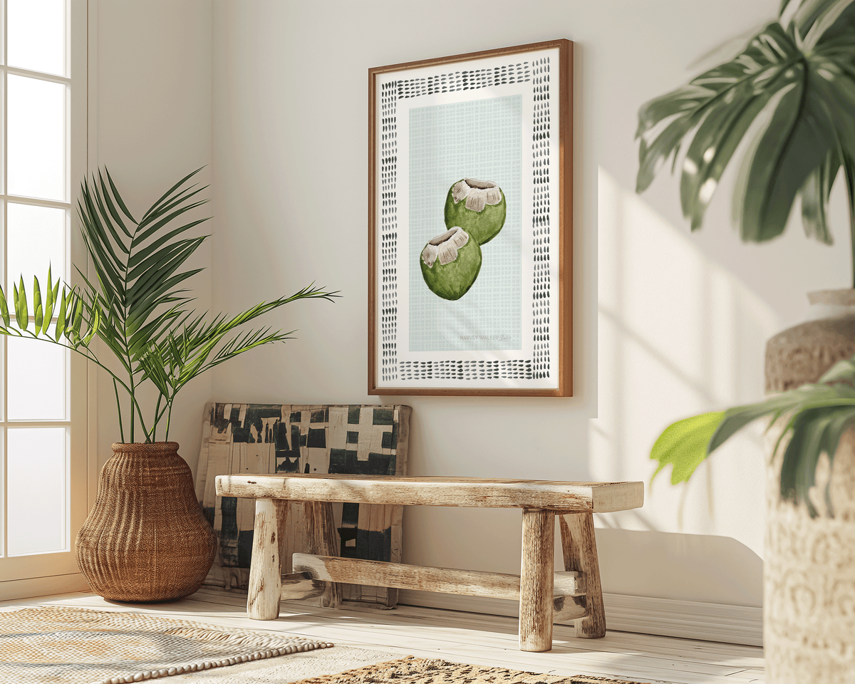 BUNGALOW SEAFOAM COCONUTS - Fine Art Print