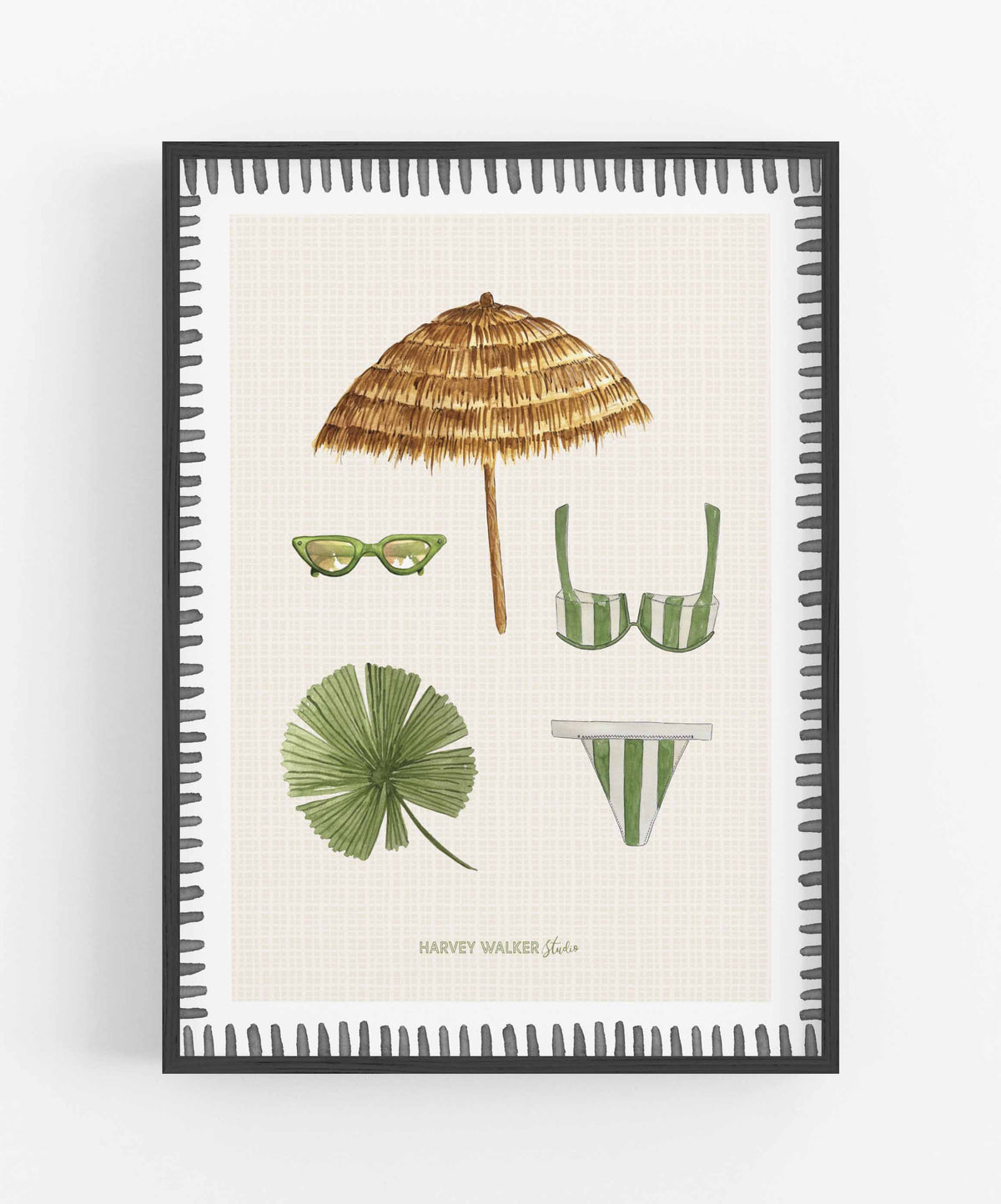 HOLIDAY DUO STRIPE KINI- Fine Art Print