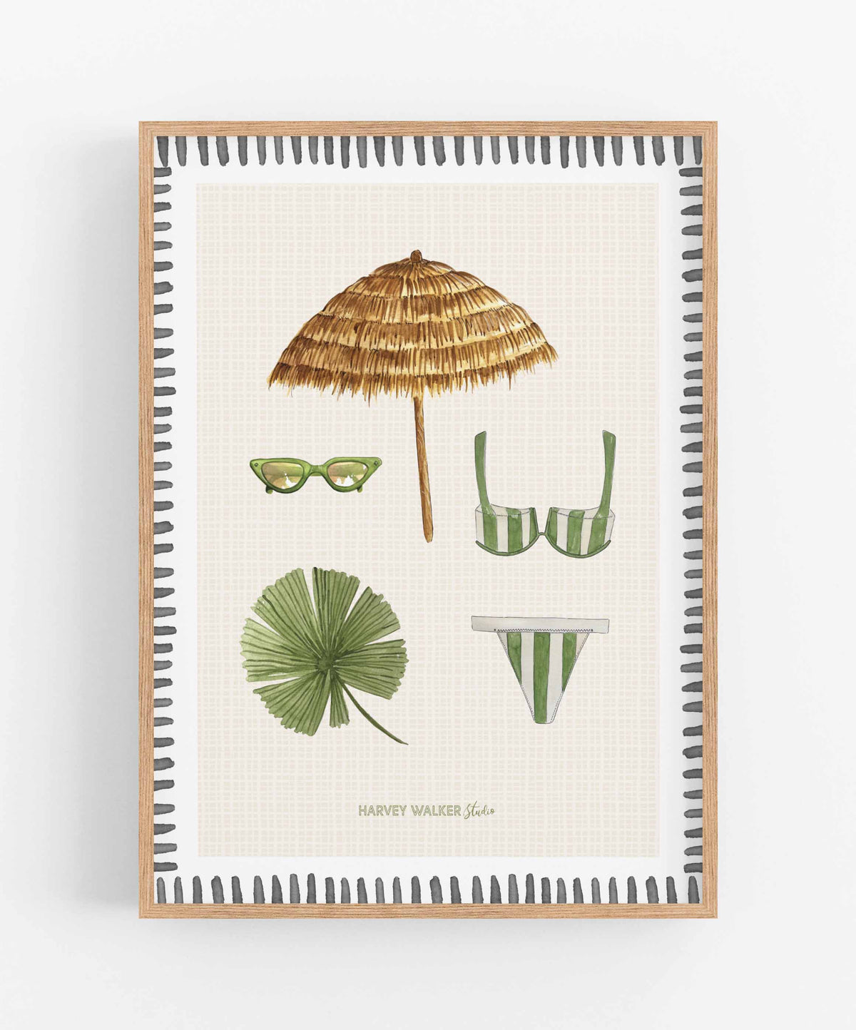 HOLIDAY DUO STRIPE KINI- Fine Art Print