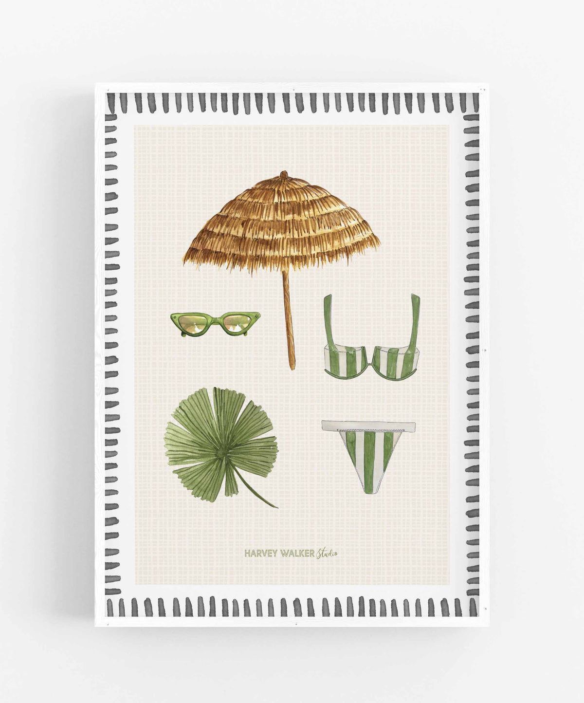 HOLIDAY DUO STRIPE KINI- Fine Art Print