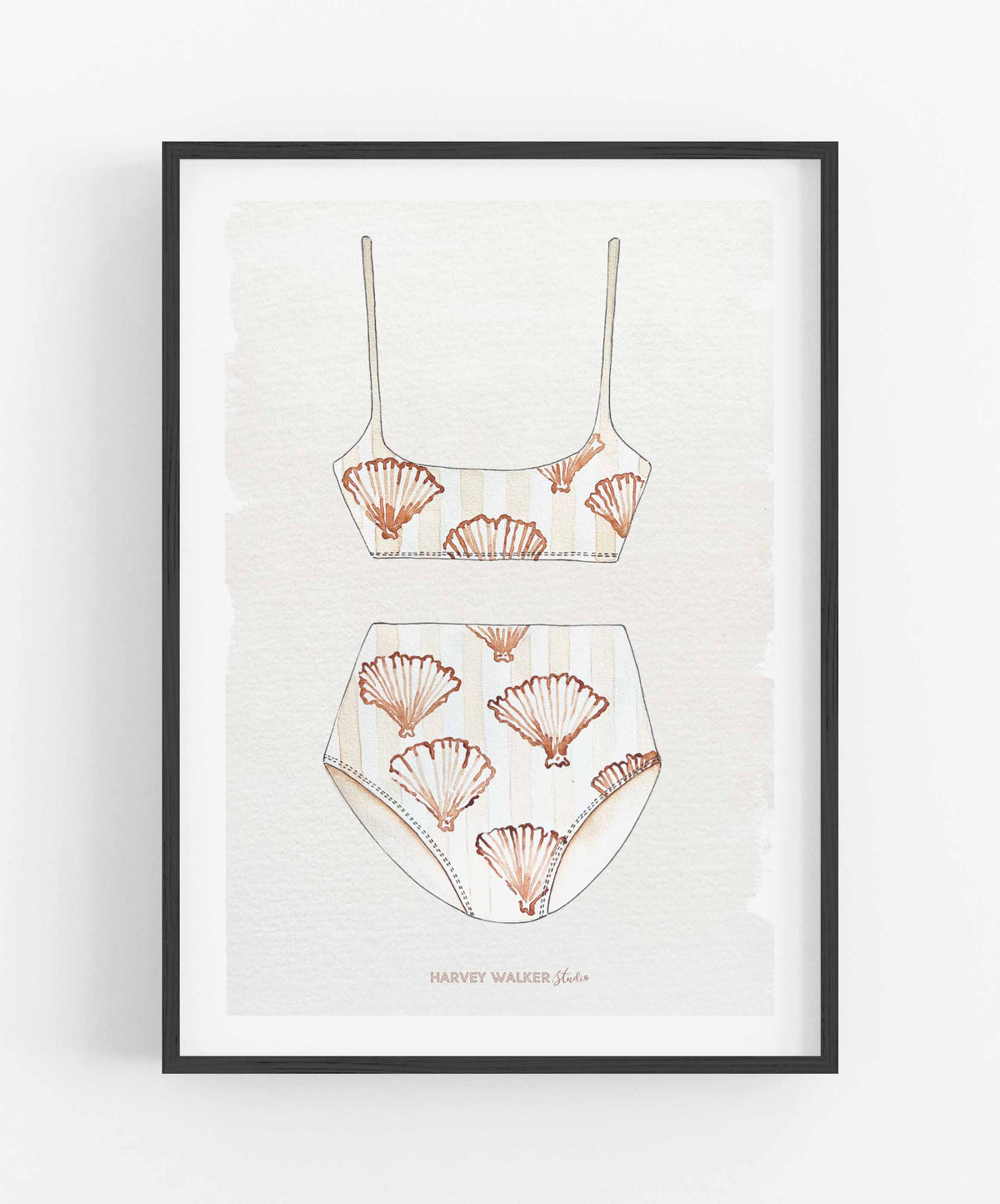 SHELL BIKINI - Beige Wash - Fine Art Print