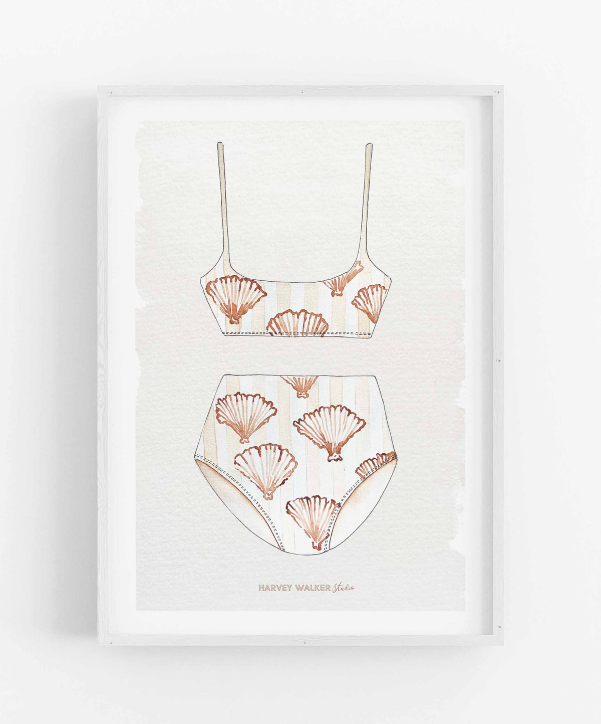 SHELL BIKINI - Beige Wash - Fine Art Print