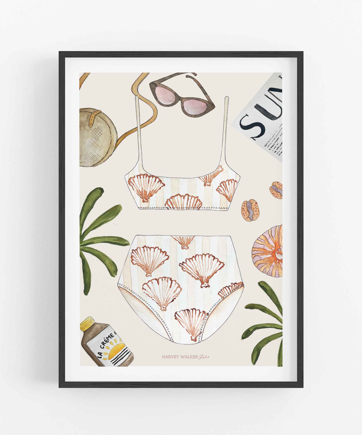 SHELL BIKINI FLATLAY - Fine Art Print