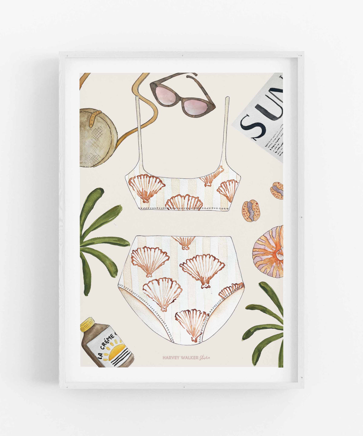 SHELL BIKINI FLATLAY - Fine Art Print