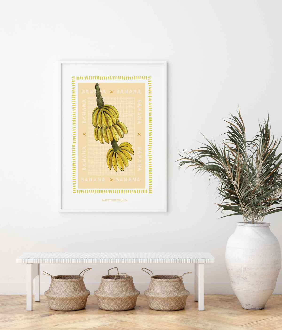 TROPICAL CRUSH BANANA BUNCH - Fine Art Print