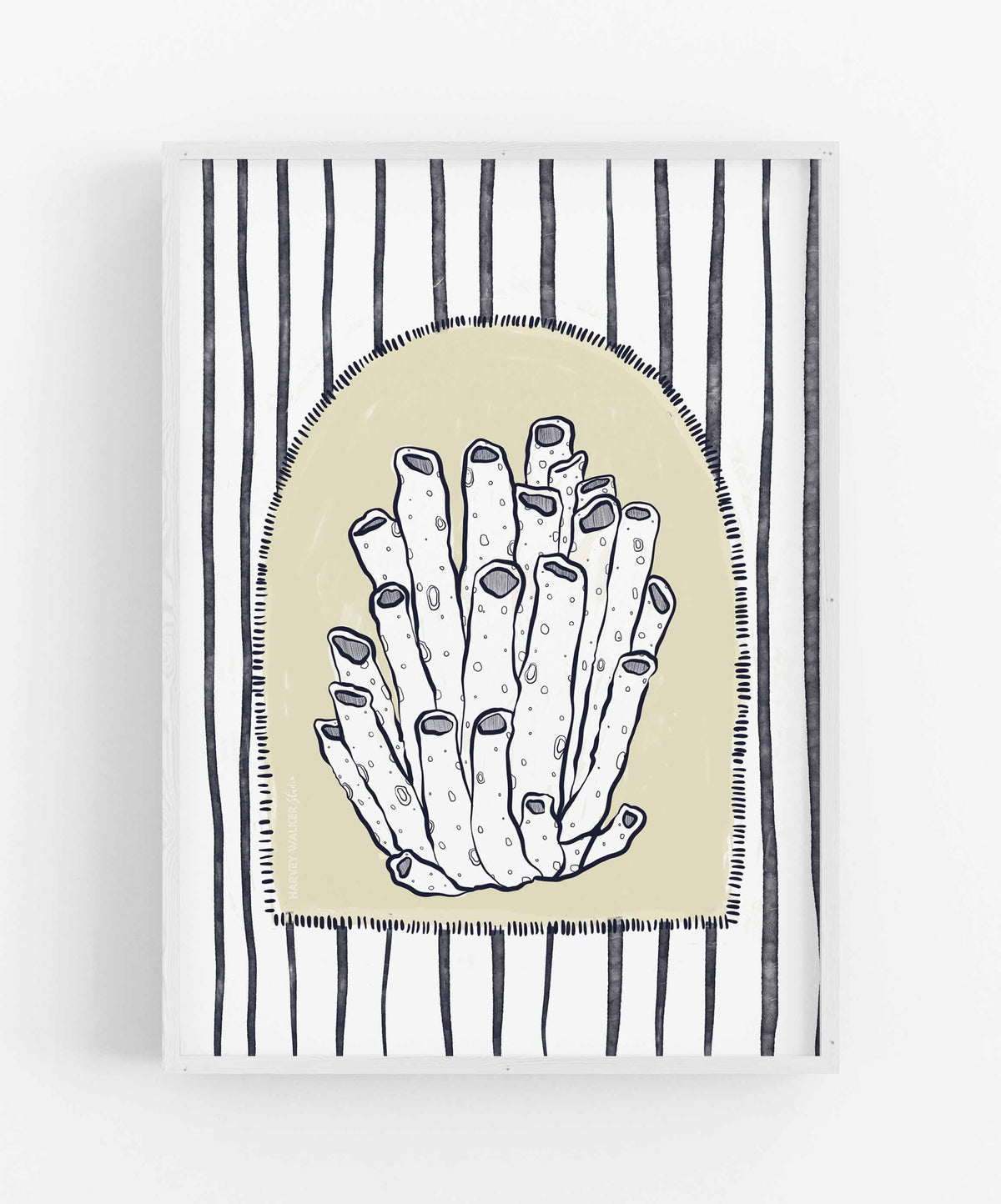 TUBE CORAL STRIPE - Fine Art Print